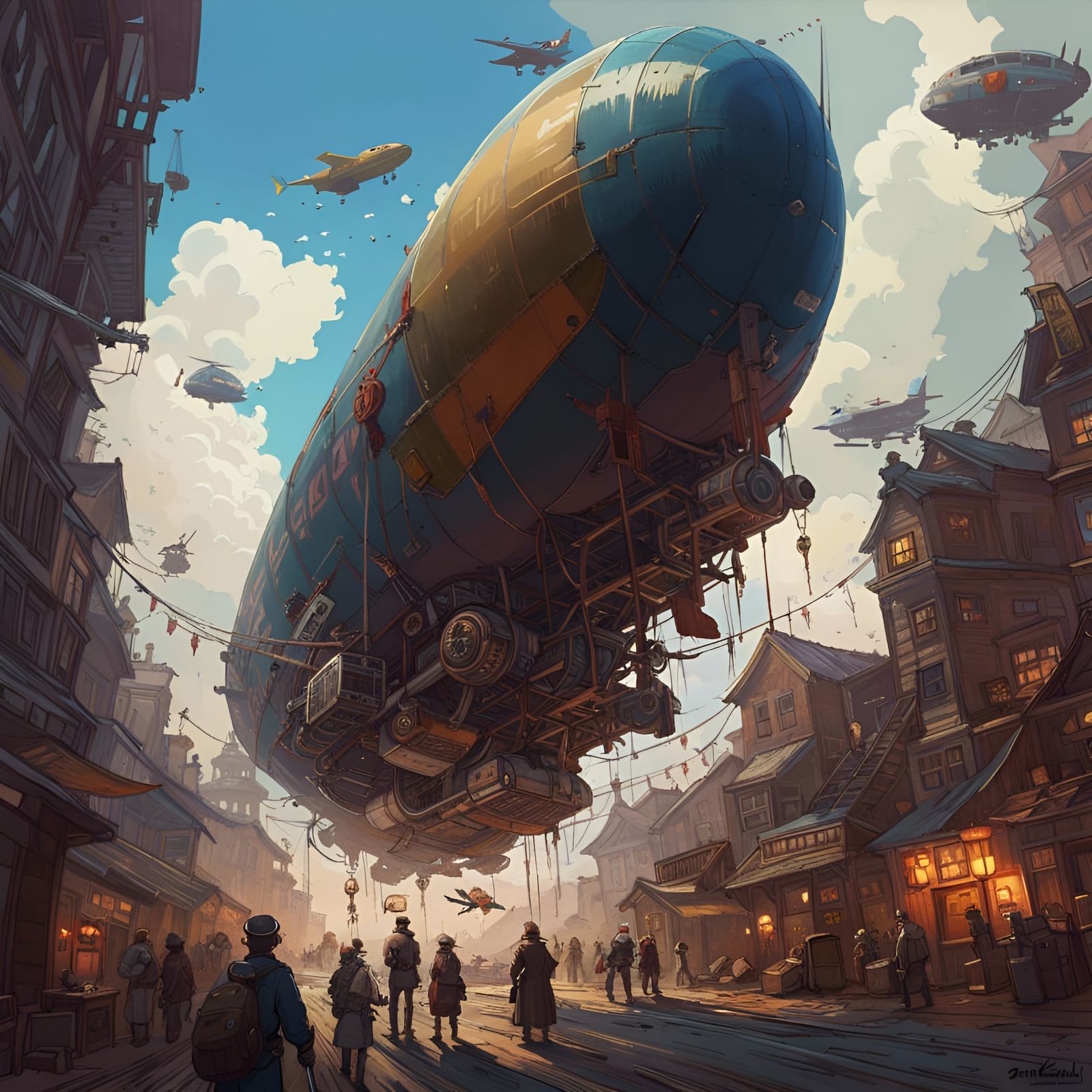 When Airships ruled the Skies - AI Generated Artwork - NightCafe Creator