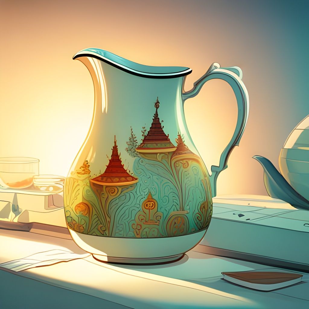 Decorated Milk jug  by @Lucy