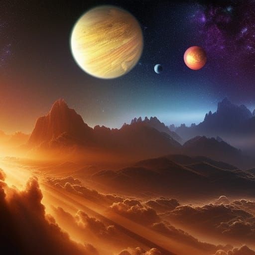 space planets  by @yavana