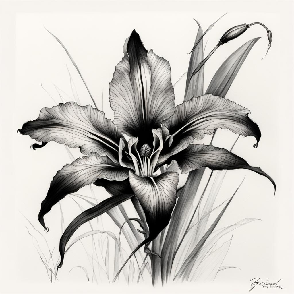 Ink orchid