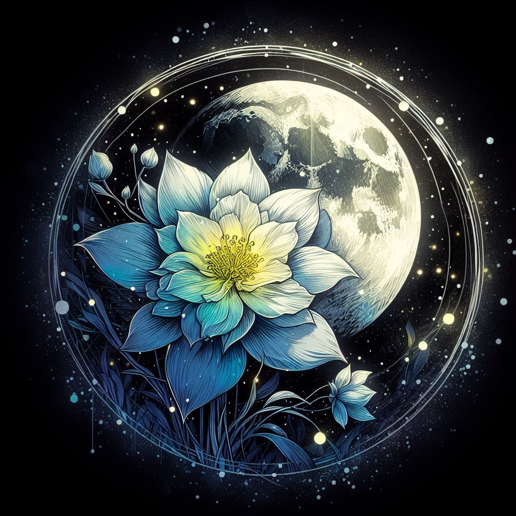 flower & moon