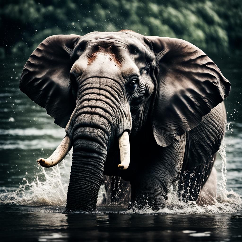 Splashing the day away! AI Generated Artwork NightCafe Creator