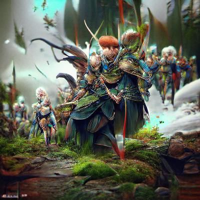 Elf warriors, fantasy art, trending on artstation