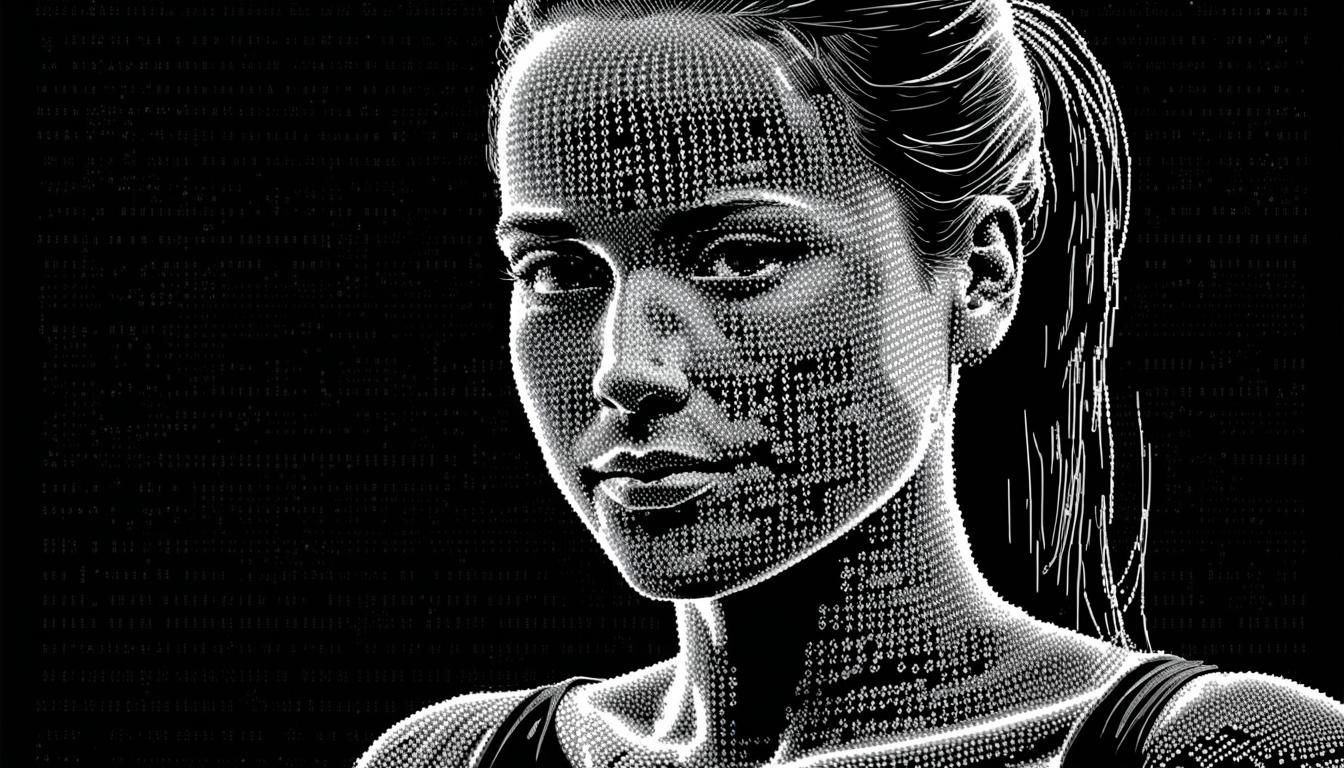 ASCII woman portrait - AI Generated Artwork - NightCafe Creator