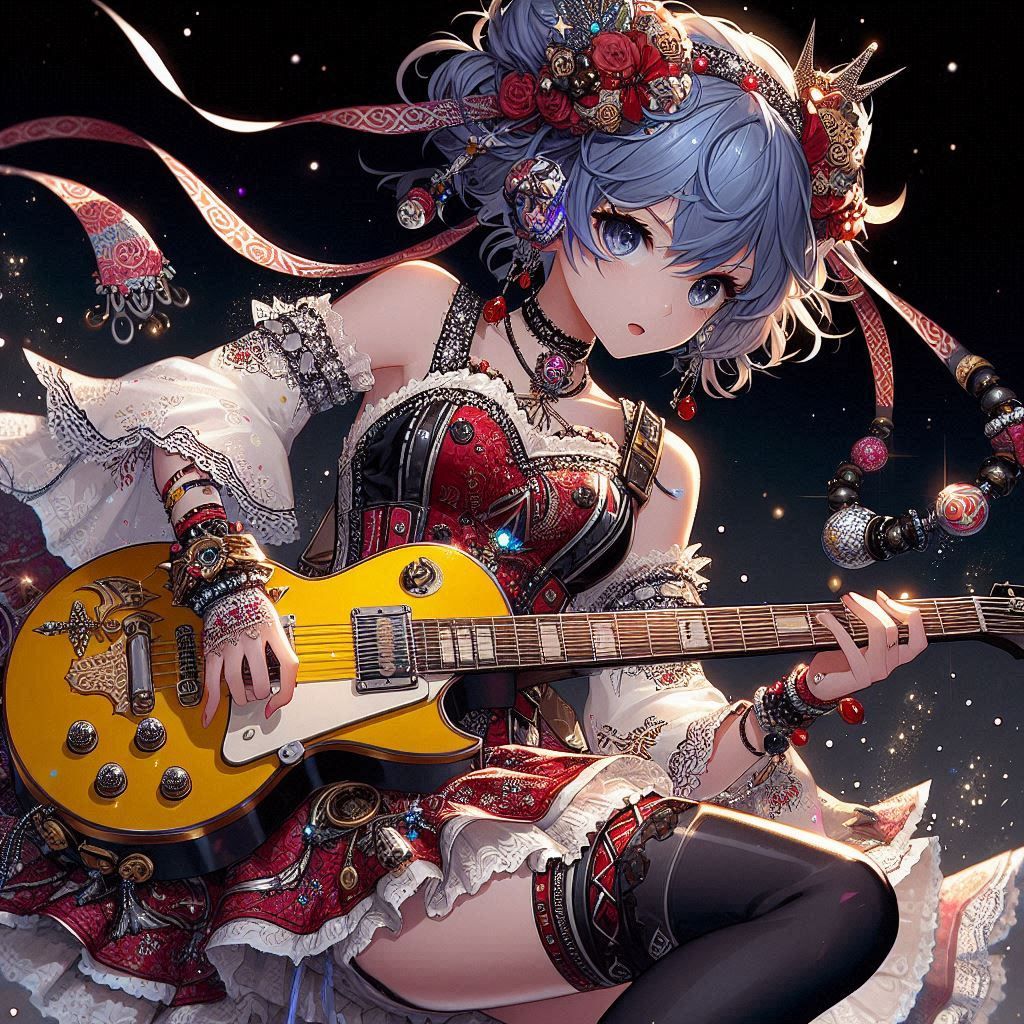The Muse of Strings and Stars 🎸✨  by @Uwork