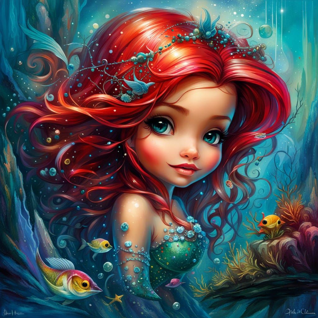 Little Mermaid - Ai Generated Artwork - Nightcafe Creator