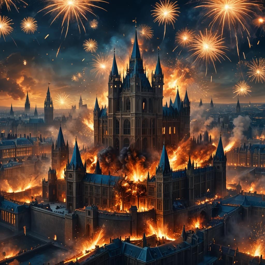 Celebrated with fireworks as Guy Fawkes Day, this English ho...