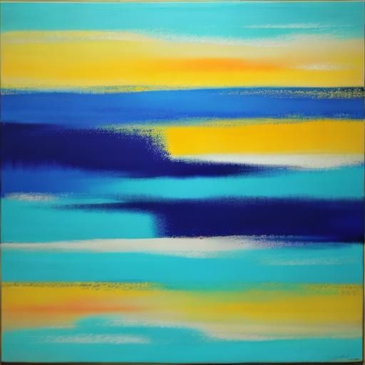 looking at a vast, abstract painting.