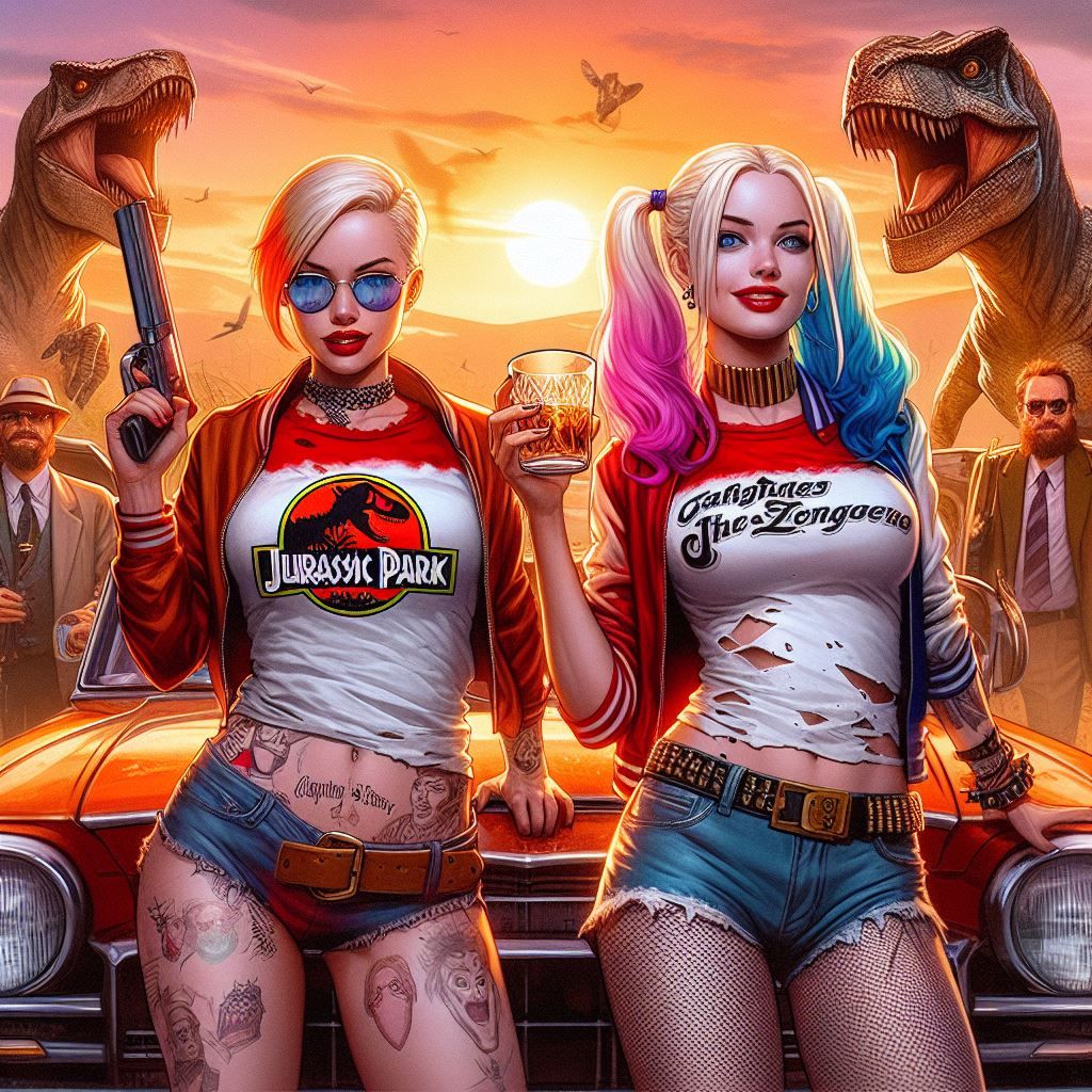 Drinking at the Beach with Dinos3