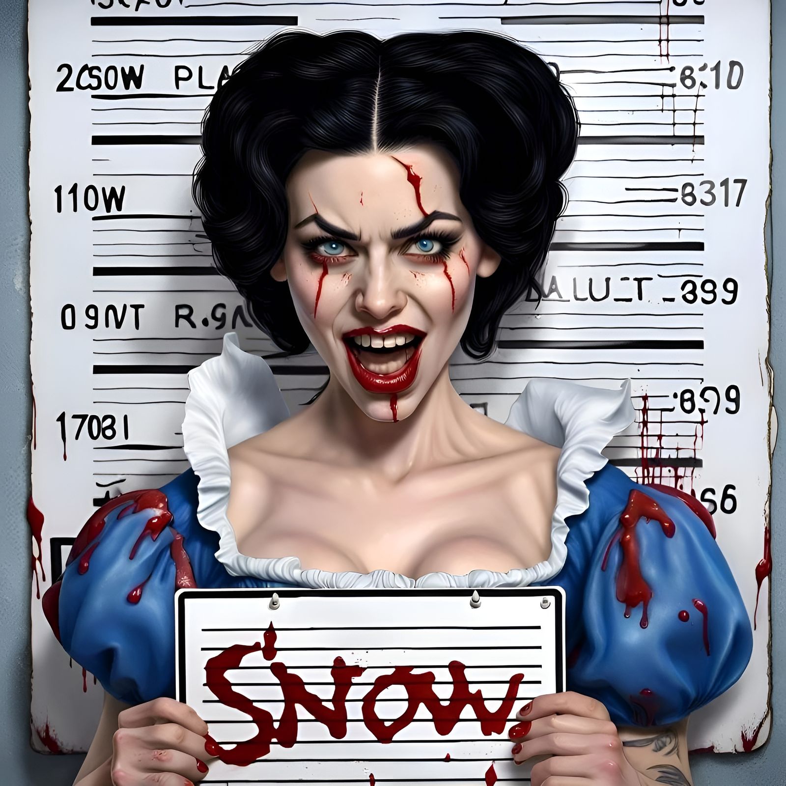 Snow White's Mugshot  by @Rosie