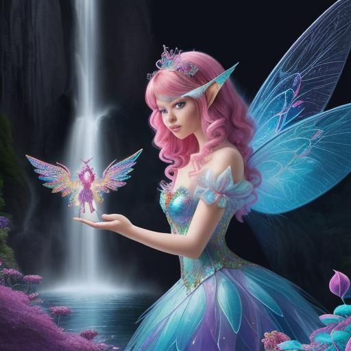 Amazingly Stunningly Beautiful colorful fancy fantasy fairy with ...