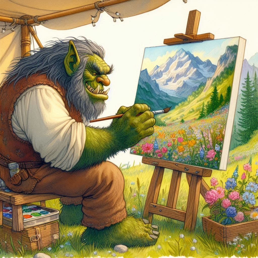 Olaf loved to paint 'a plein aire.'