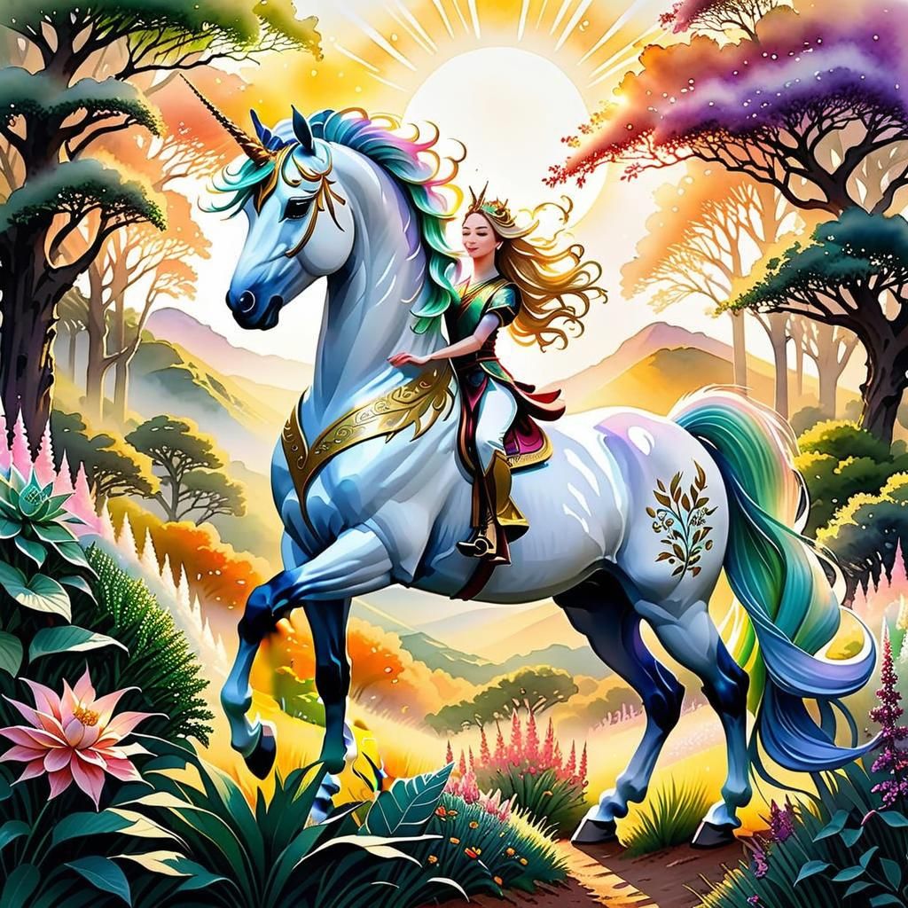 My Unicorn, Rainbow  by @Ishya