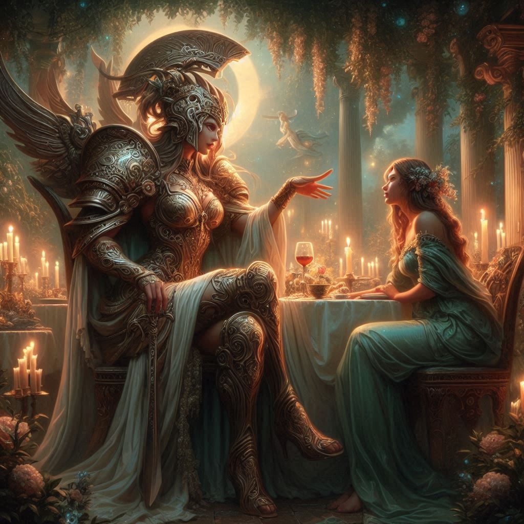 Athena Dines with a Mortal