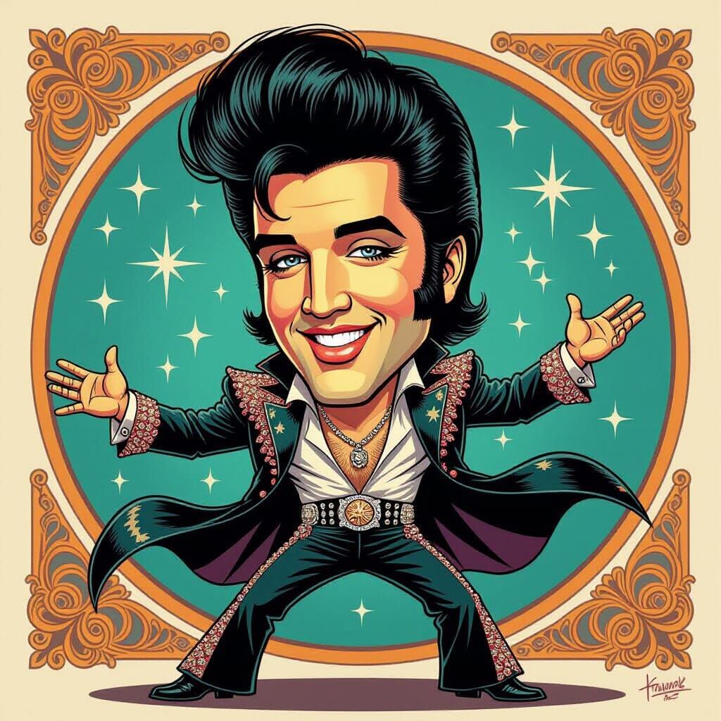 Elvis has NOT Left the Building  by @Morphesius 