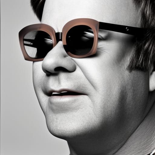 1970s Elton John in funky sunglasses