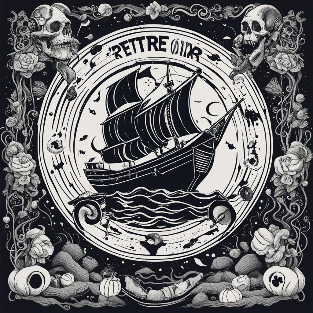 Surreal Mermaid Ghost Pirate Octopus Mashup