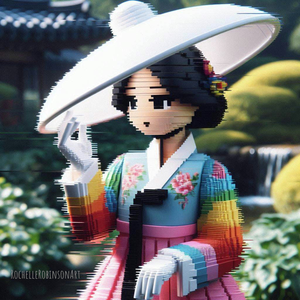 A Korean Lady - Glitch Art