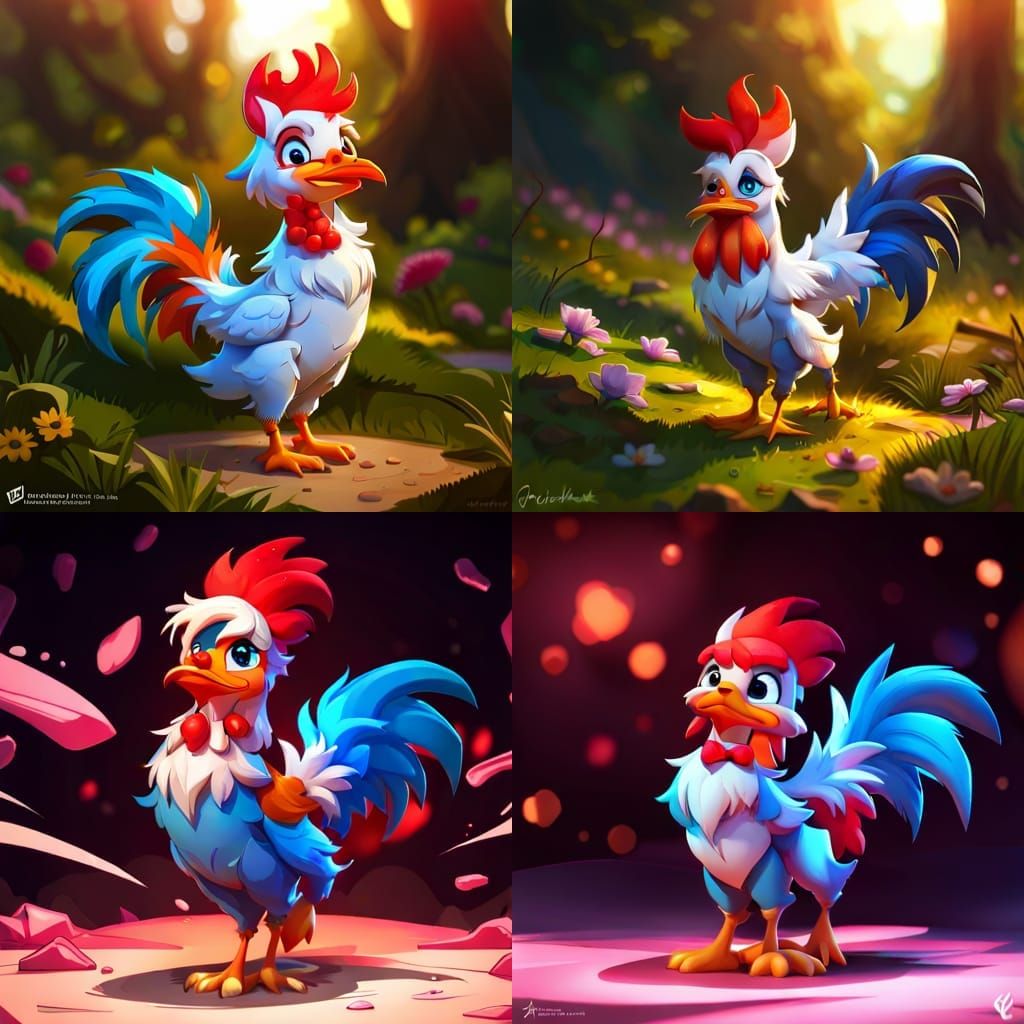 Rooster Mishaps 🐓 🐔 - AI Generated Artwork - NightCafe Creator