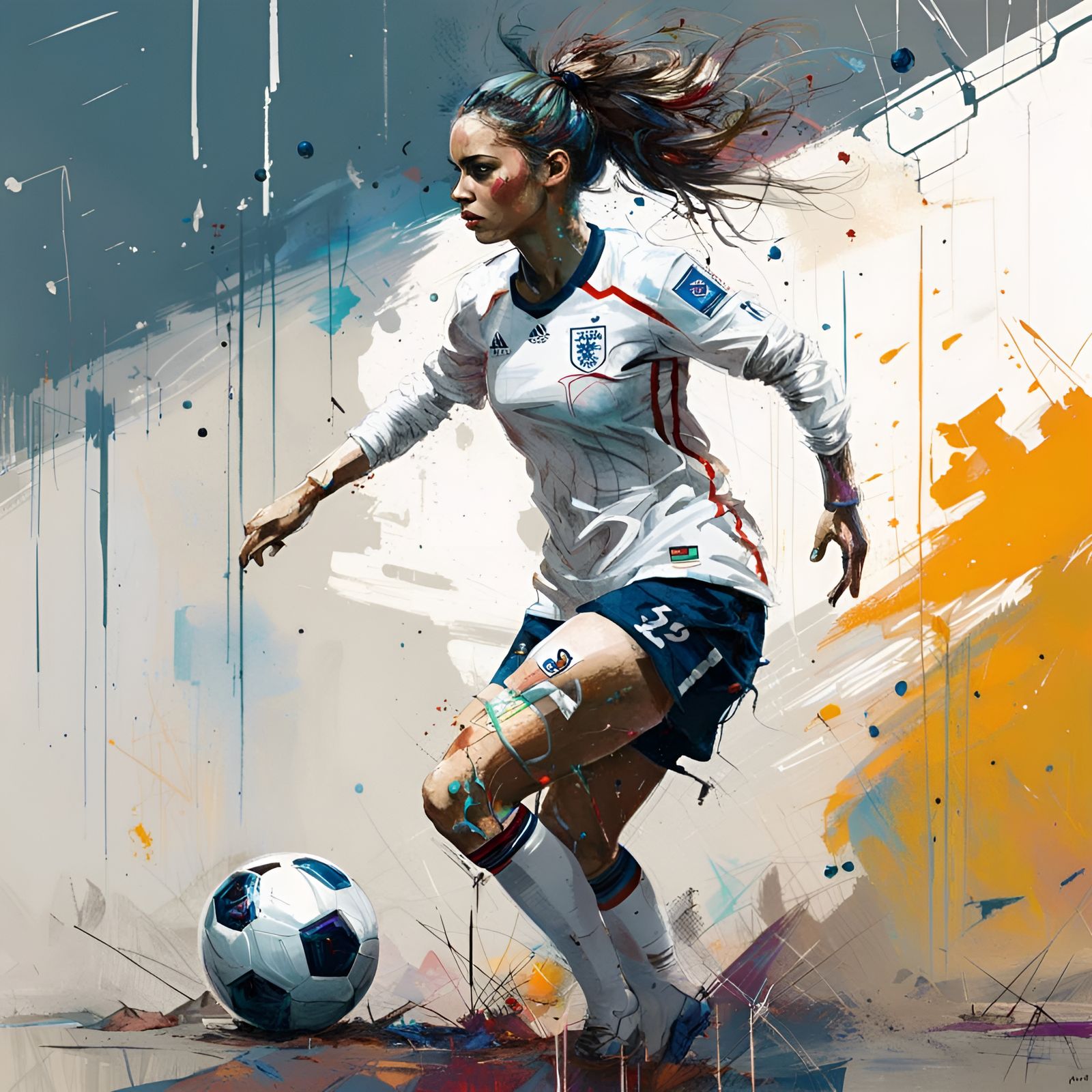 England's Lionesses Play In World Cup Football Final 2023.  by @Masterplayer