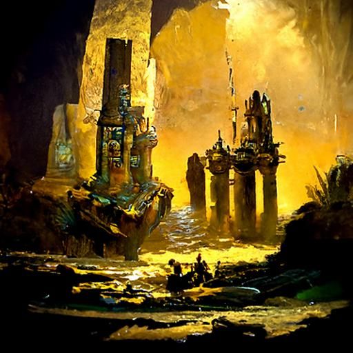 Ruins of a sunken golden city
