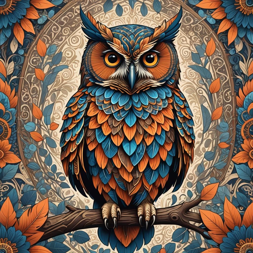 Wise Old Owl - AI Generated Artwork - NightCafe Creator