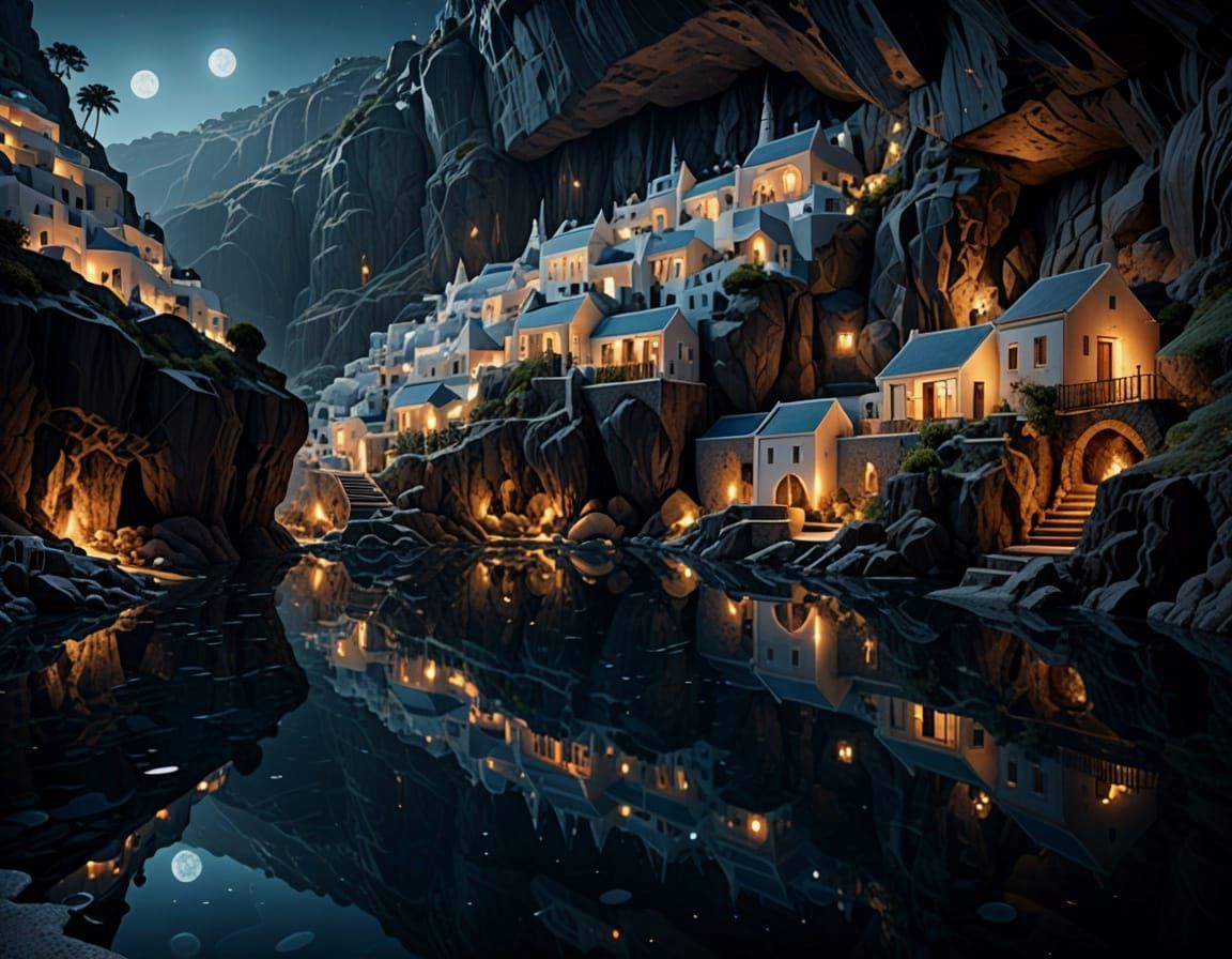 deep in the moon canyon  by @Ithil