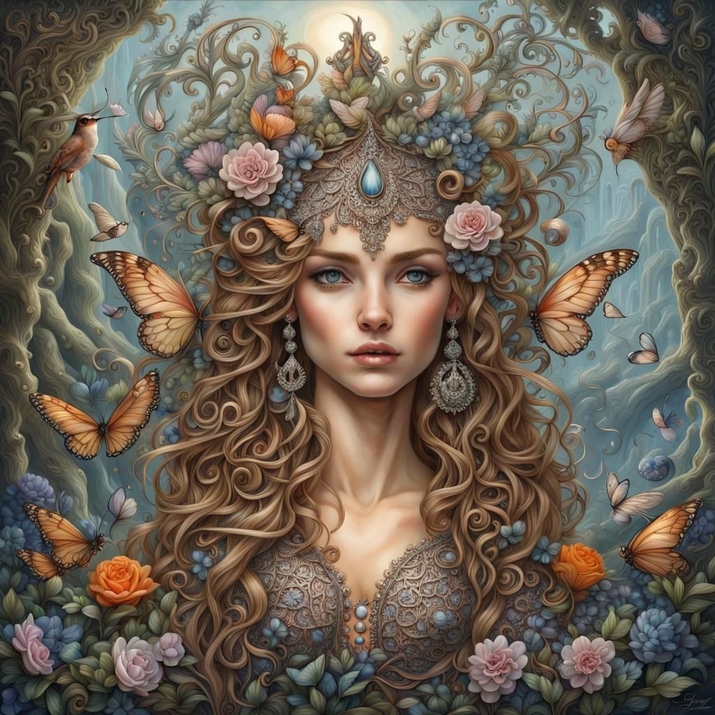 Intricate Fantasy Portrait - Ai Generated Artwork - Nightcafe Creator