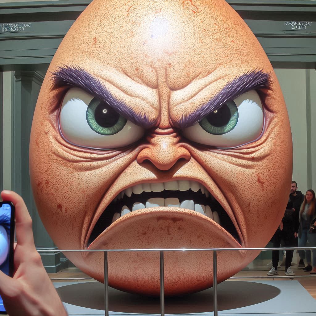 Angry Egg at the Museum