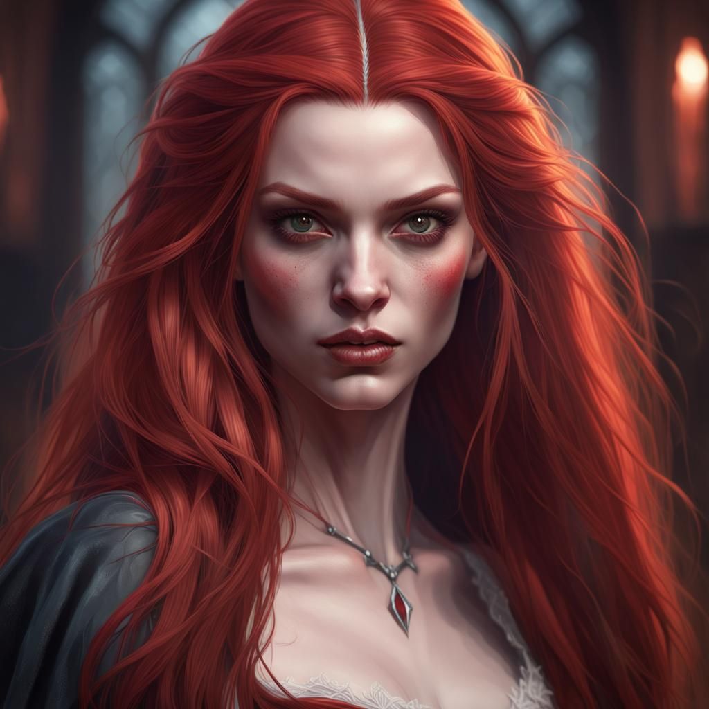 Beautiful red head - AI Generated Artwork - NightCafe Creator