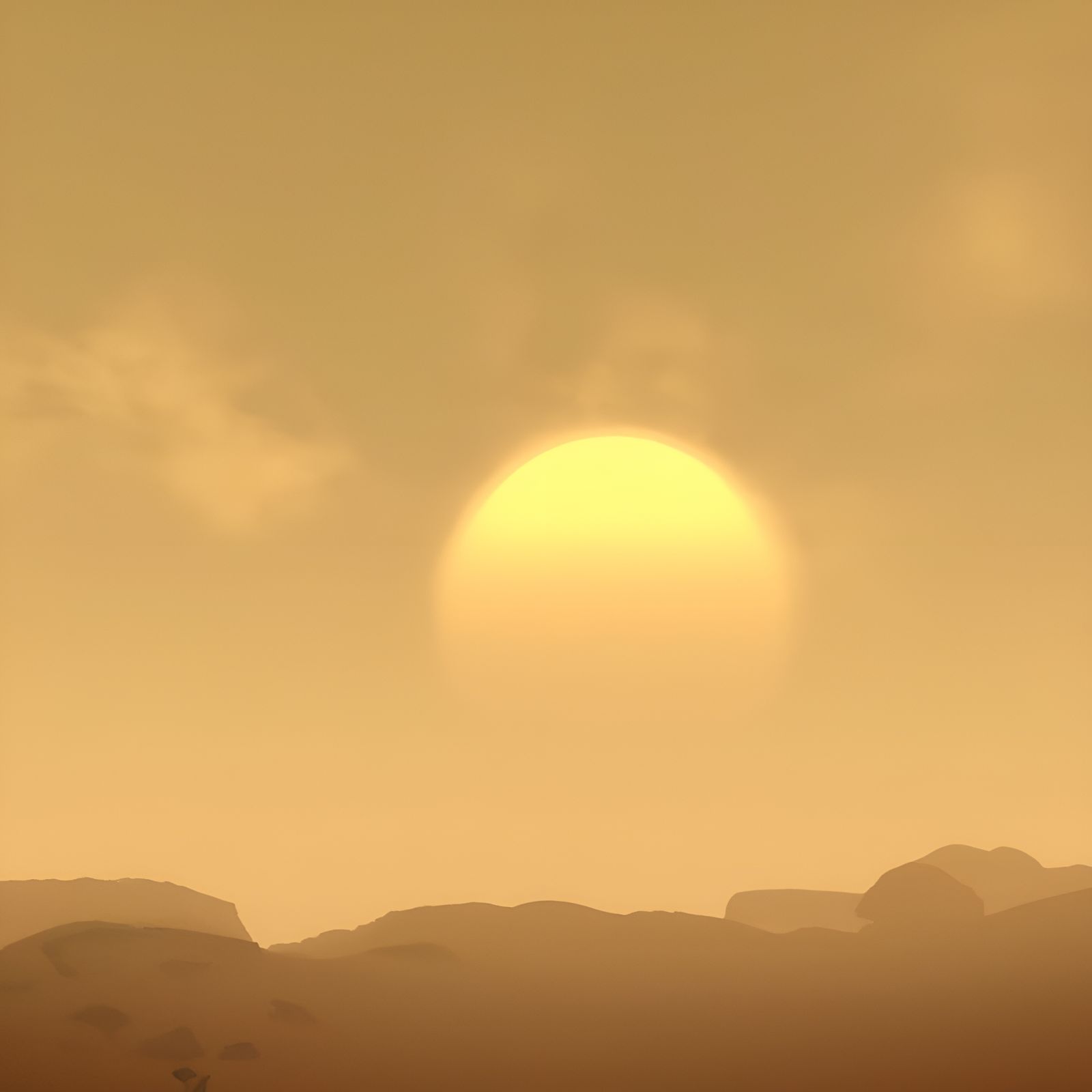 Desert sunrise, Realistic, vibrant, warm color, 4k uhd, Mist...