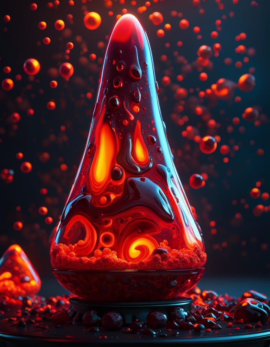 Volcano Lava Lamp AI Generated Artwork NightCafe Creator