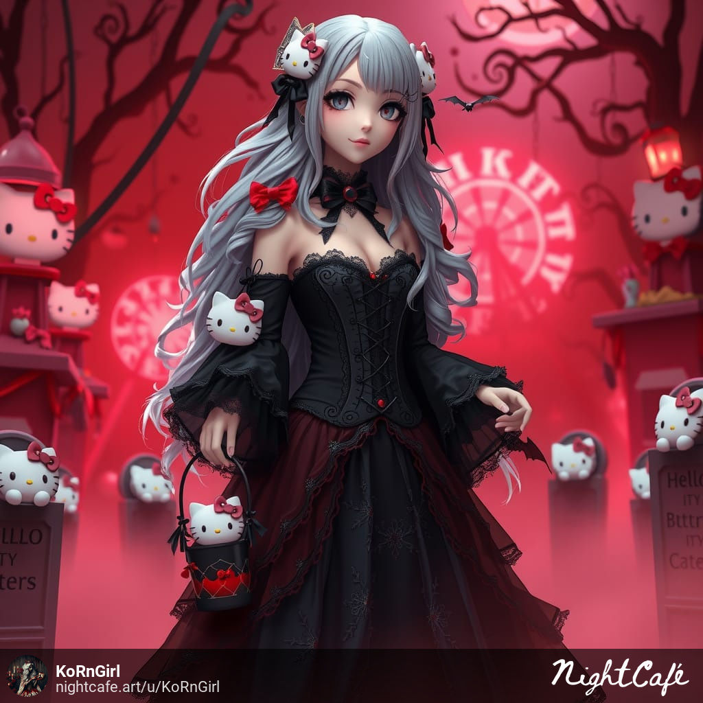 (Anime Hello Kitty Vampire Girl) Realistic