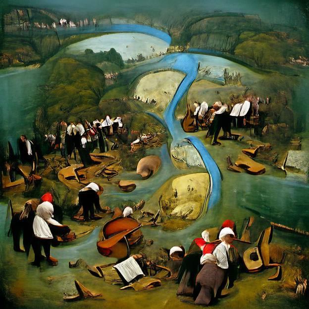 Pieter Bruegel the Elder river of music and sin