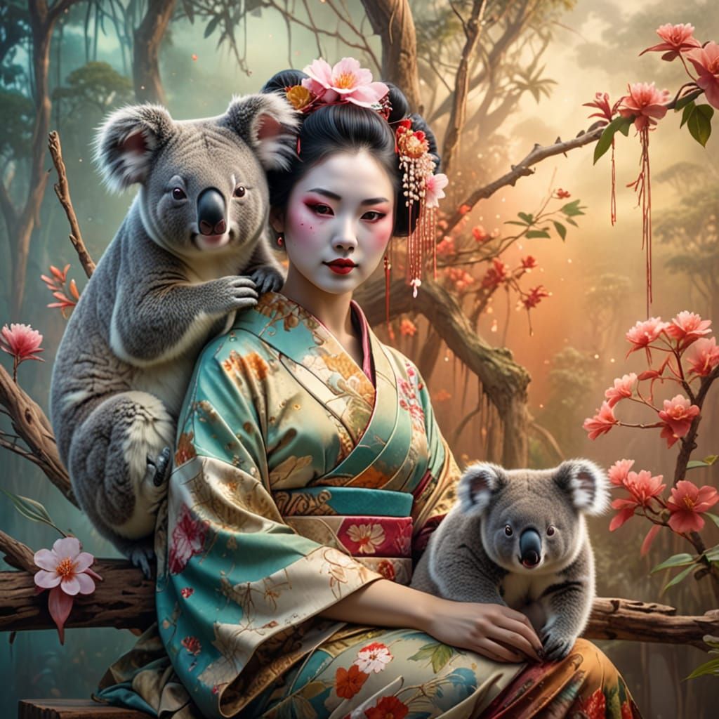 A Beautiful Geisha Woman Series