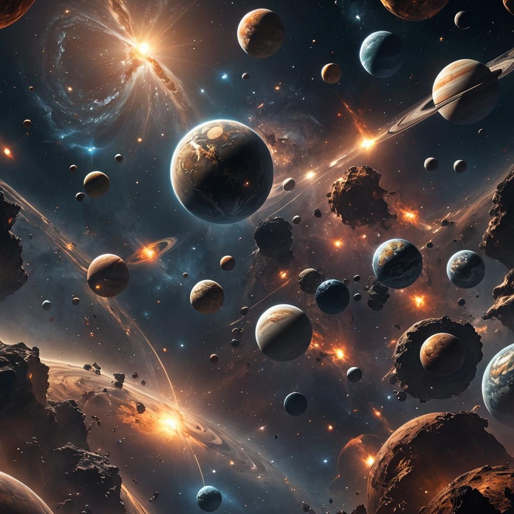 Deep-space photography of celestial body's.