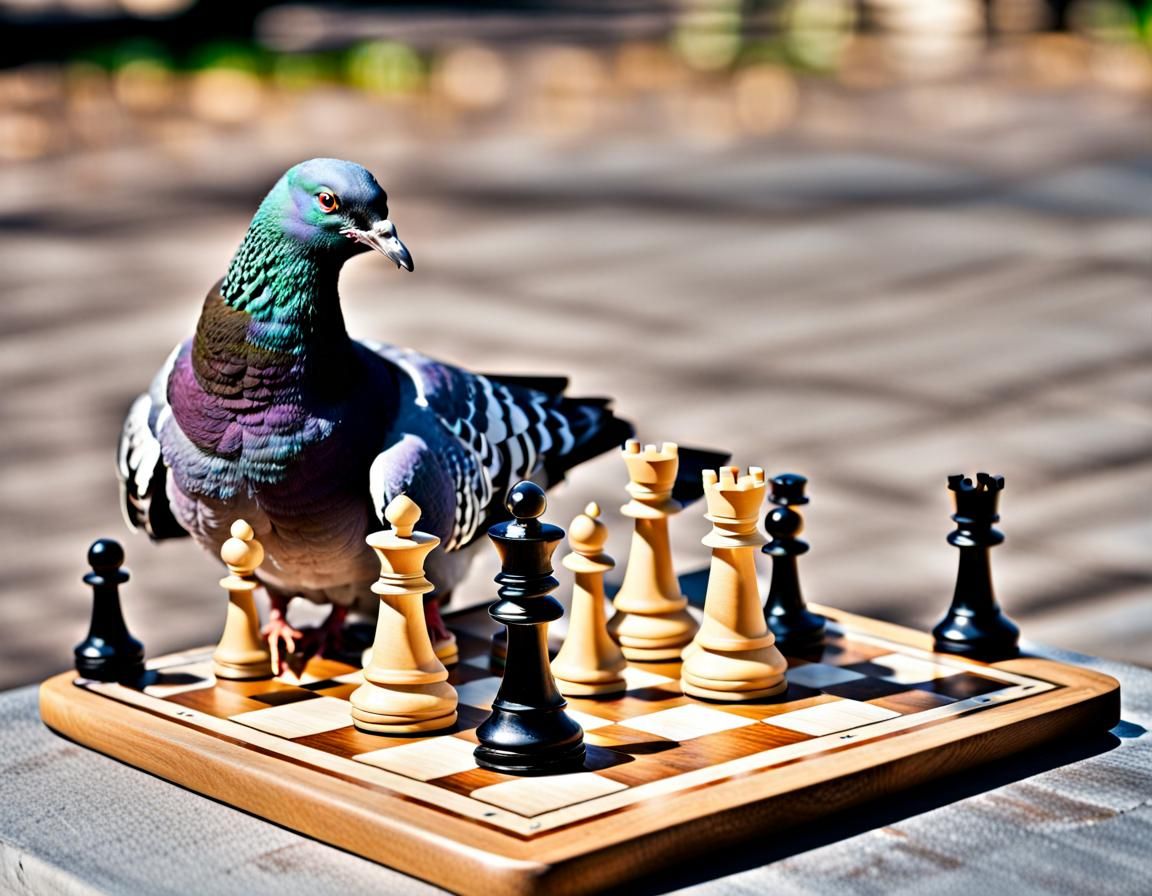 Don't you say it's like playing chess with a pigeon? AI Generated
