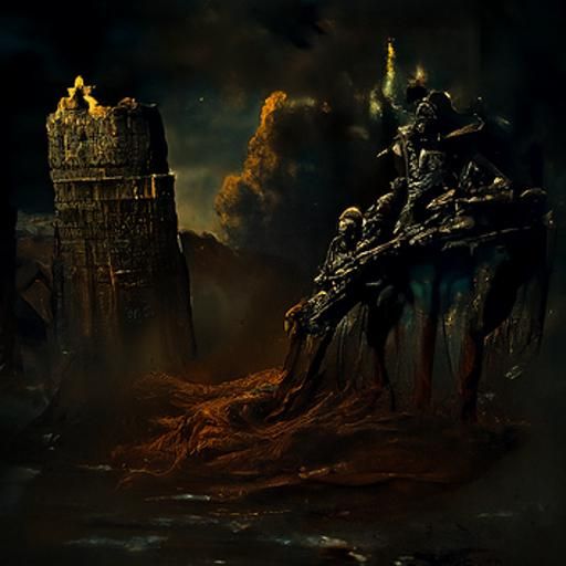 Siege of Black Castle in the Otherworld trending on Artstati...