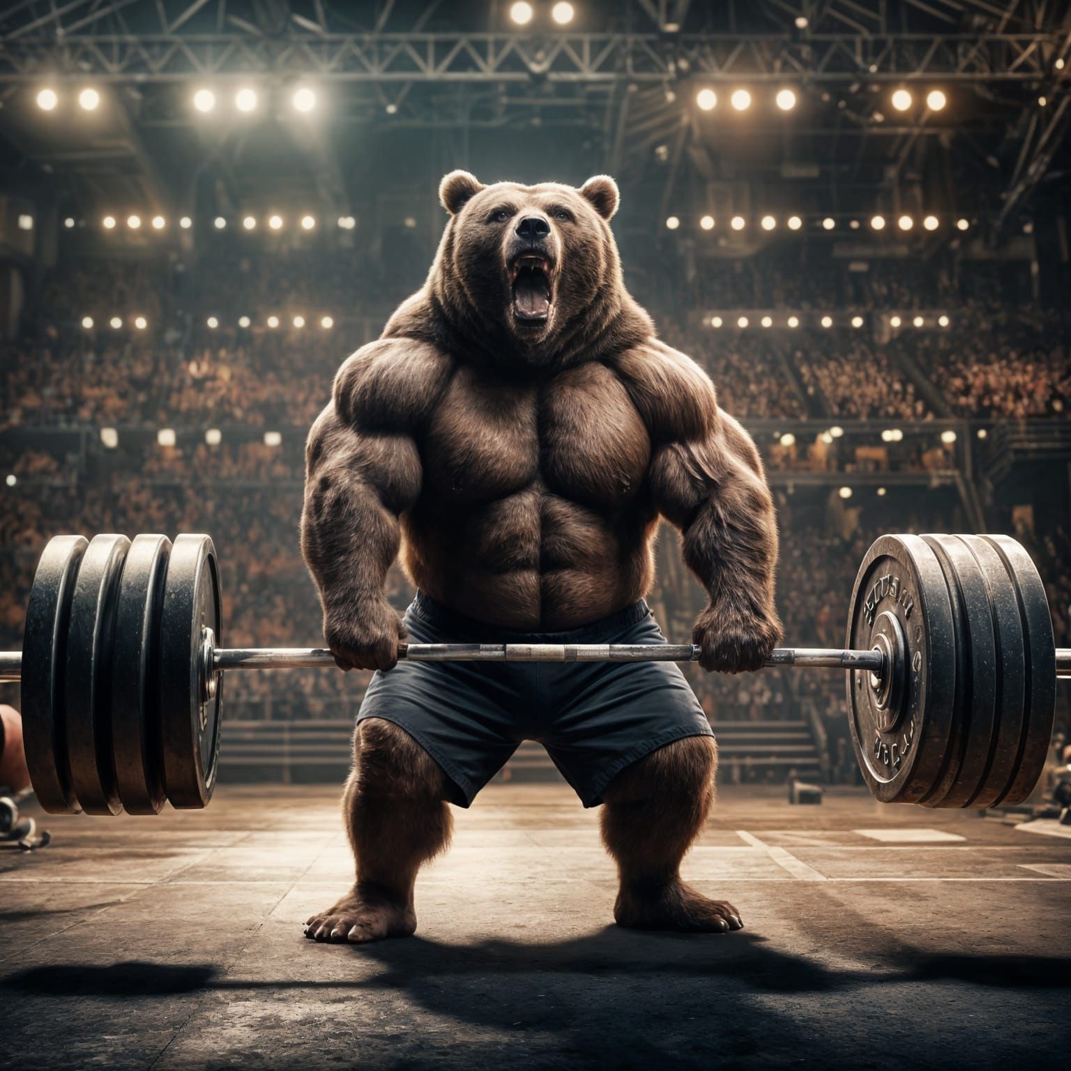 Weightlifting Bear  by @lokicheddar
