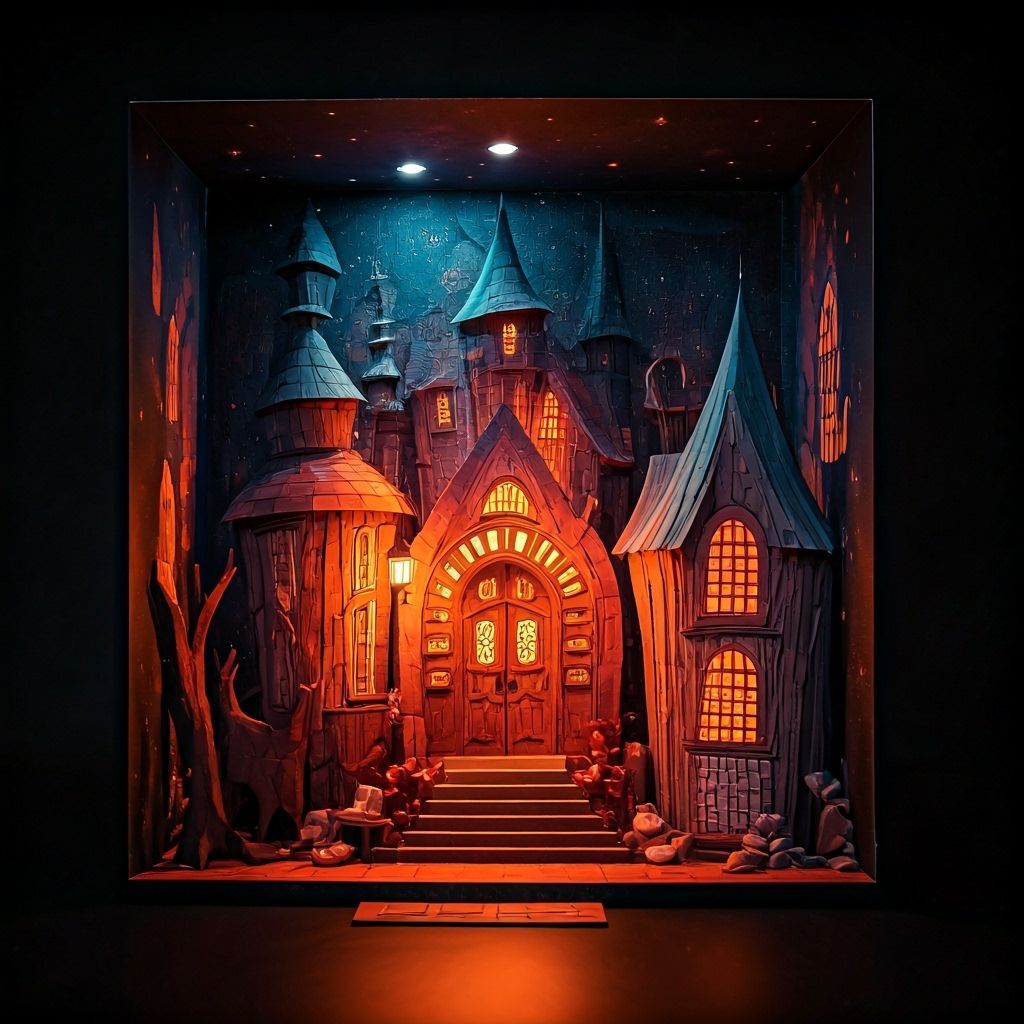 gathering on misty forest