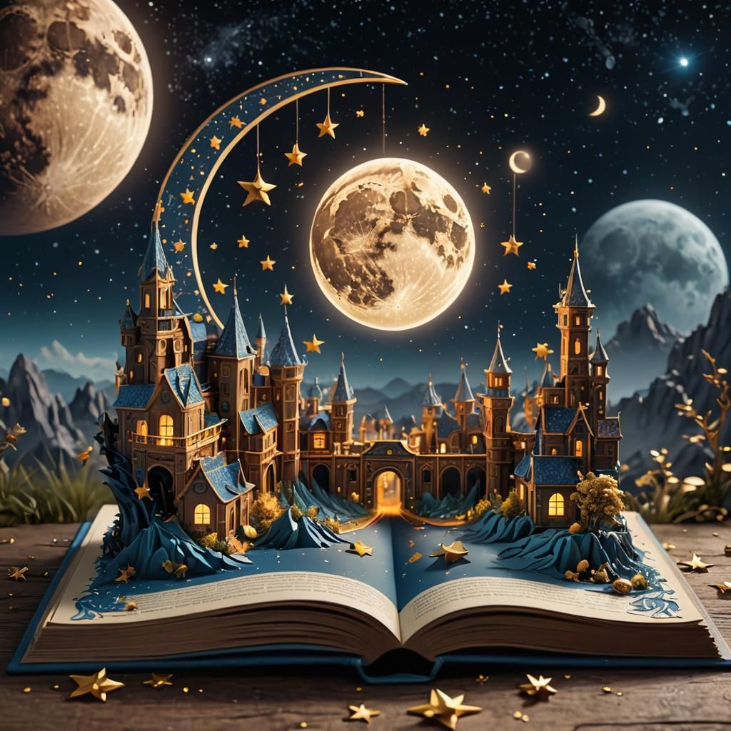 Moon Castle pop-up book