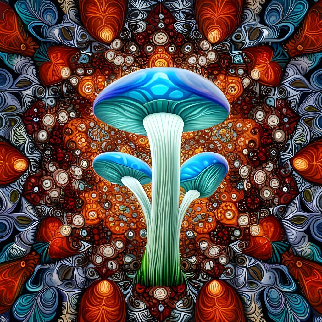 Mushroom fractal - AI Generated Artwork - NightCafe Creator