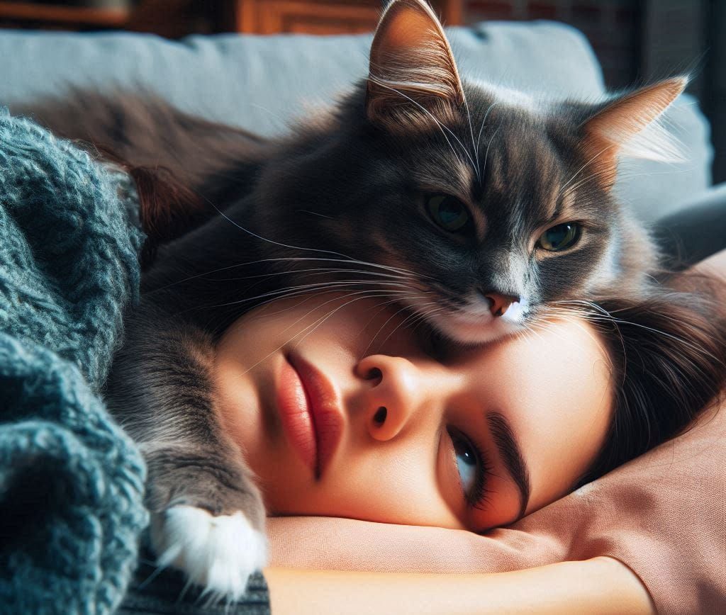 Purr-sonal space, purrs on a face.