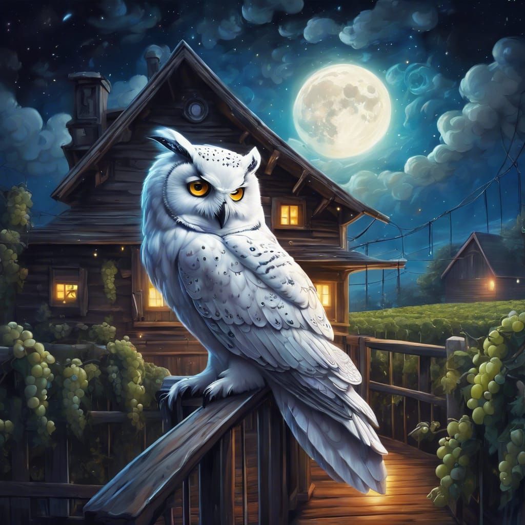 Tiere in der Natur bei Nacht - Eulen
