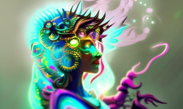 Elaborate glowing neon animal ?