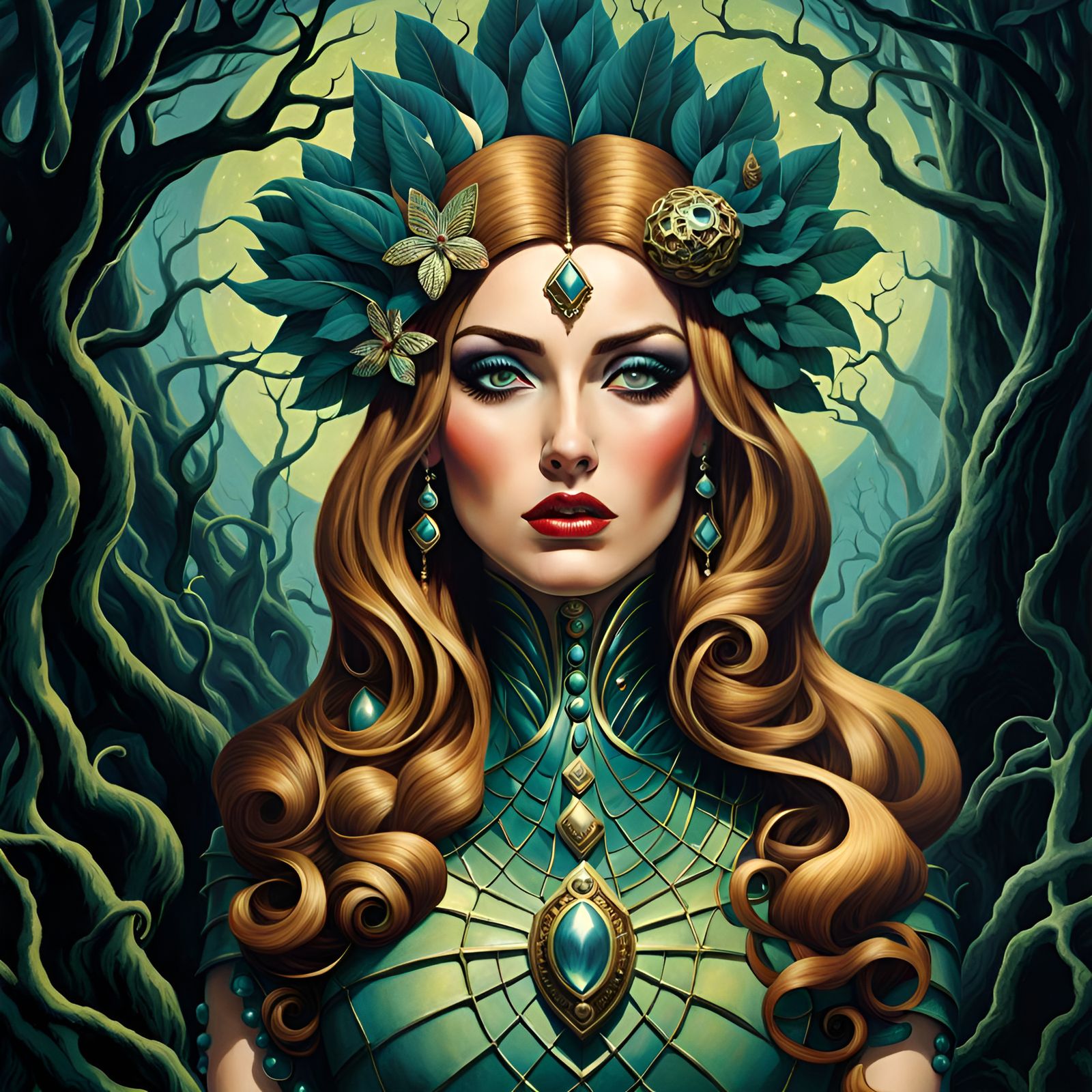 The Green Queen AI Generated Artwork NightCafe Creator