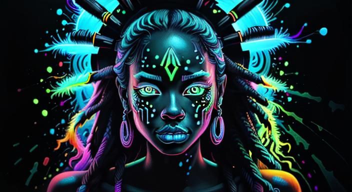 <lora:Blacklight:1.0> Abstract wildstyle graffiti. Close-up ...