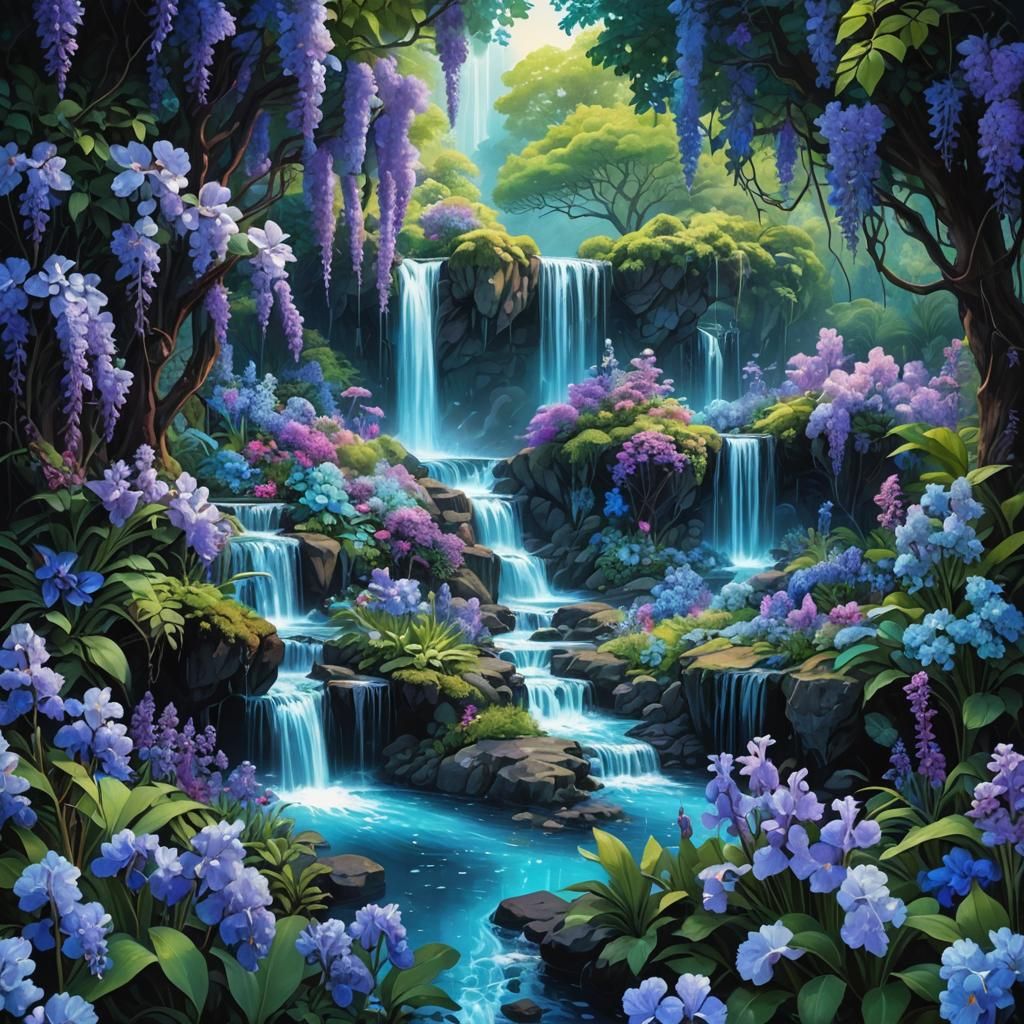 Blue and Purple Landscape 3