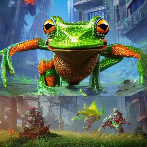 frog flexing