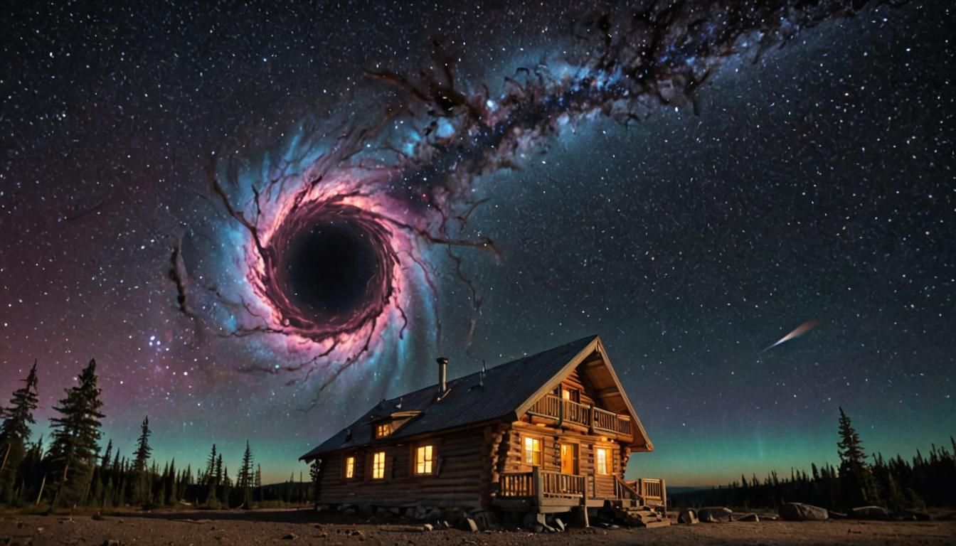 High-Tech Log Cabin Orbiting a Black Hole